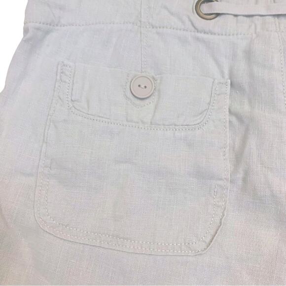 Sanctuary Tan Khaki Beige Drawstring Linen Shorts Size 31 XL Utility - Picture 8 of 10